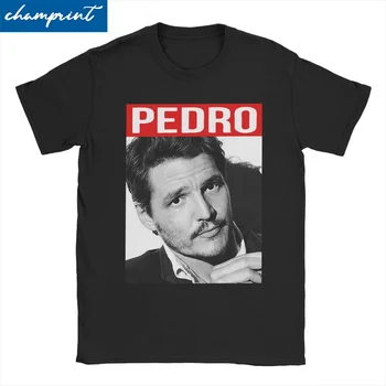 Футболки в стиле ретро Pedro Pascal для мужчин, женщин, кинозвезд, крутая футболка из 100% хлопка, футболки с коротким рукавом, уникальная одежда