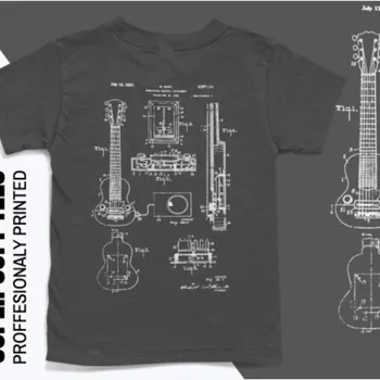 Запатентованная футболка с винтажным рисунком электрогитары для музыкантов s
