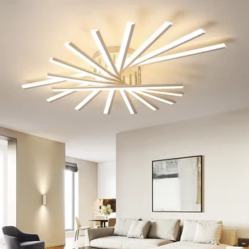 Новая простая и атмосферная лампа для гостиной, современная лампа для спальни, скандинавская веерообразная лампа, креативная индивидуальность, светодиодный потолочный светильник