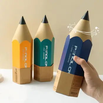 Контейнер для кистей для макияжа, настольный держатель для ручек, вместительный держатель для ручек в форме карандаша с пылезащитной крышкой, идеальный органайзер для студентов
