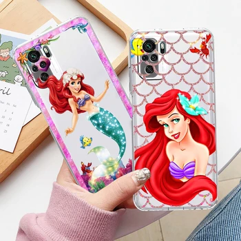 Чехол для Телефона Disney Mermaid Princess Для Xiaomi Redmi Note 11E 11S 11 11T 10 10S 9 9T 9S 8 8T Pro Plus 5G Прозрачный TPU