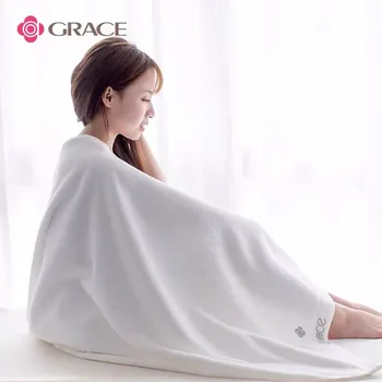 Гостиничное банное полотенце Grace из 100% хлопка, большое толстое полотенце для душа, белое мягкое банное полотенце для взрослых и детей