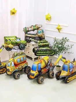 3D Сборка танка Jeep Truk Автомобильные шары Трехмерный воздушный шар Надувные игрушки на День защиты детей Подарки для вечеринки по случаю Дня рождения
