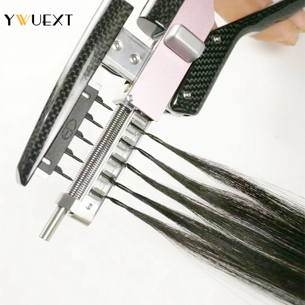 Машина для наращивания человеческих волос 6D, 5 шпилек, инструменты для наращивания волос с быстрым управлением второго поколения, профессиональная салонная машина Изображение 5