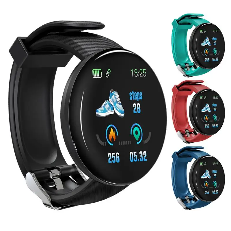 Цифровые Светодиодные электронные смарт-наручные часы Smart Sport Watch, совместимые с Bluetooth, пульсометр, датчик артериального давления, фитнес-трекер Изображение 0