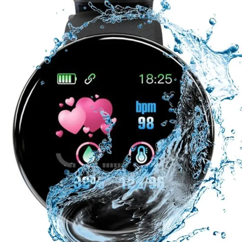 Цифровые Светодиодные электронные смарт-наручные часы Smart Sport Watch, совместимые с Bluetooth, пульсометр, датчик артериального давления, фитнес-трекер Изображение 1