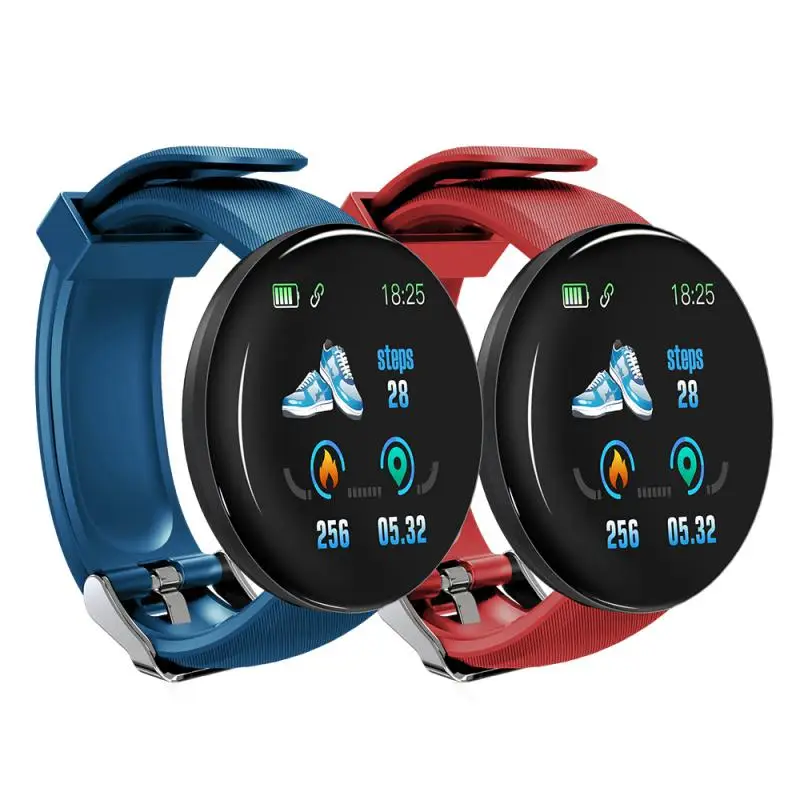 Цифровые Светодиодные электронные смарт-наручные часы Smart Sport Watch, совместимые с Bluetooth, пульсометр, датчик артериального давления, фитнес-трекер Изображение 2