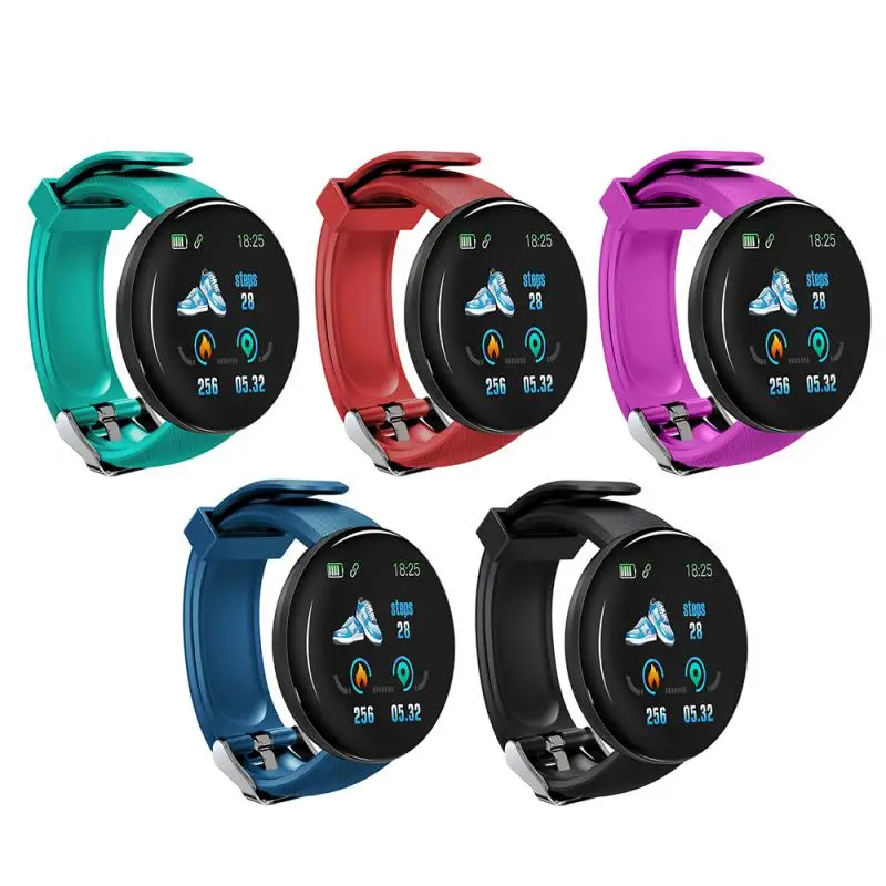 Цифровые Светодиодные электронные смарт-наручные часы Smart Sport Watch, совместимые с Bluetooth, пульсометр, датчик артериального давления, фитнес-трекер Изображение 4