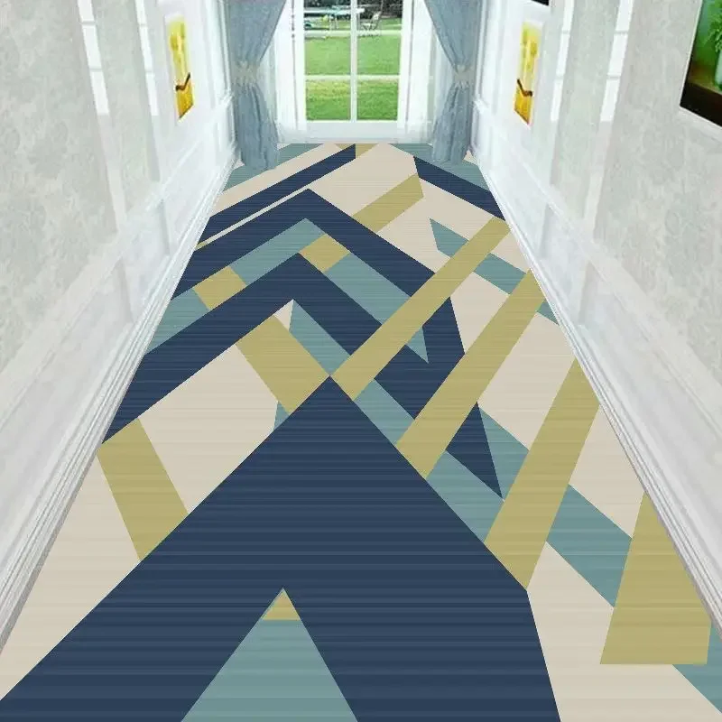 Геометрический коридор, длинные ковры для прихожей, украшение дома, ковер для гостиной, диван, коврик для стола, Кухонный коврик для прихожей Изображение 1