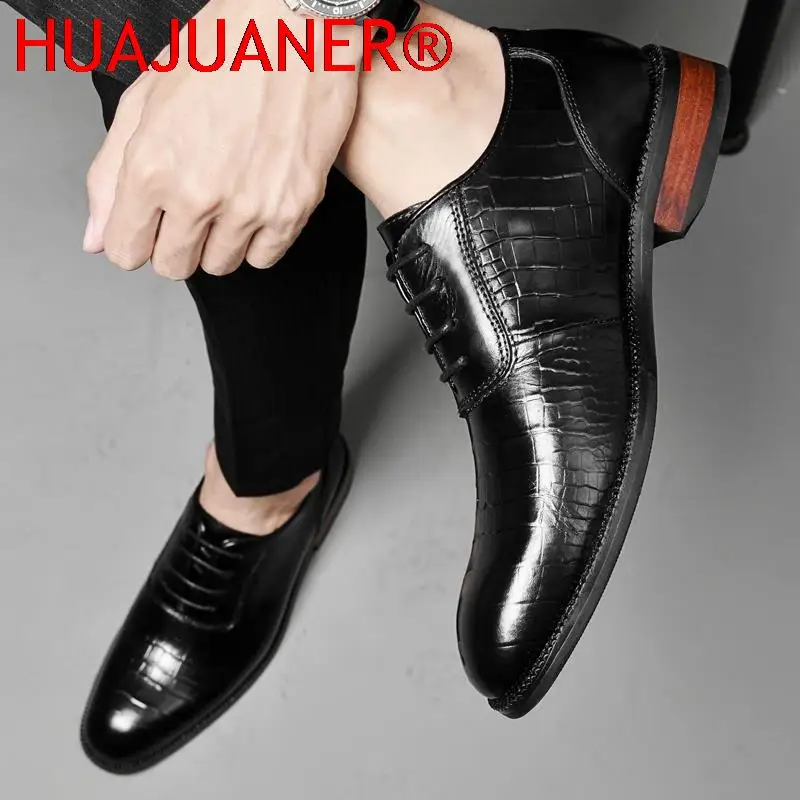 Мужская повседневная обувь роскошного бренда, Кожаные модельные туфли-оксфорды, мужская обувь из натуральной кожи для джентльмена, Роскошная обувь ручной работы для мужской обуви Изображение 4