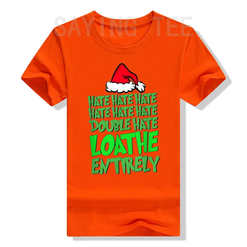 Ненависть, ненависть, Двойная ненависть, Ненависть, Забавная Рождественская футболка с Санта-Клаусом, футболка с надписью, графический наряд, Семейный праздничный топ Изображение 5
