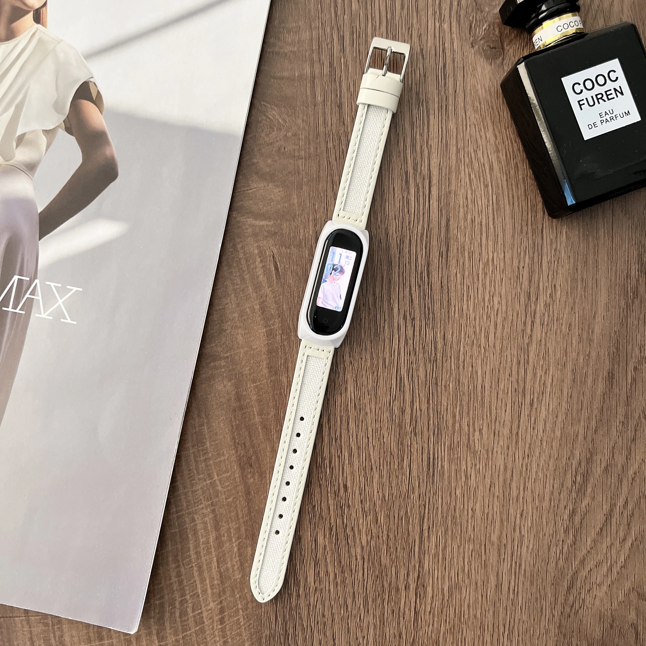 Для Mi band 6 7 Ремешок Нейлон + Кожаный Браслет для Xiaomi Mi Band 7 6 5 4 3 Наручные Часы MiBand Smartwatch Браслет Сменные Ремешки Изображение 3