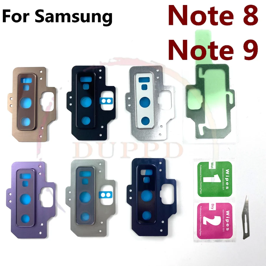 Оригинал Для Samsung Galaxy Note8 Note9 Note 8 9 N950 N960 Задняя Рамка Объектива камеры Заднего Вида Крышка Корпуса Стеклянная Ремонтная Деталь Изображение 0
