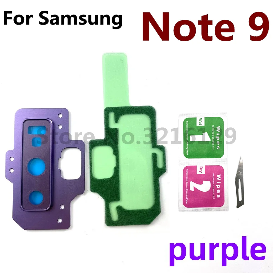 Оригинал Для Samsung Galaxy Note8 Note9 Note 8 9 N950 N960 Задняя Рамка Объектива камеры Заднего Вида Крышка Корпуса Стеклянная Ремонтная Деталь Изображение 3