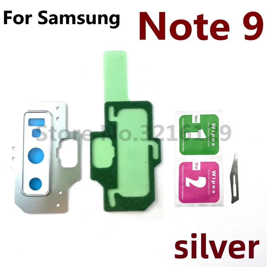 Оригинал Для Samsung Galaxy Note8 Note9 Note 8 9 N950 N960 Задняя Рамка Объектива камеры Заднего Вида Крышка Корпуса Стеклянная Ремонтная Деталь Изображение 5