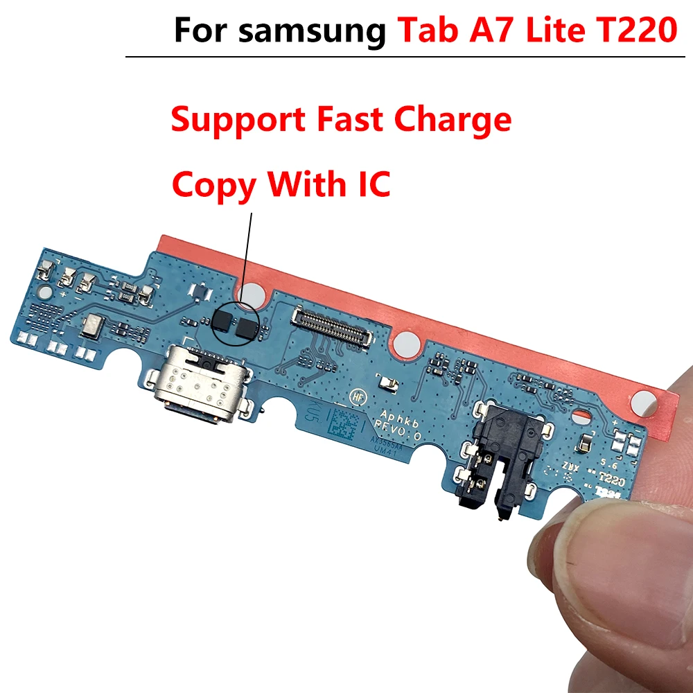 НОВЫЙ Порт Быстрой Зарядки USB, Плата Зарядного Устройства Flex Для Samsung Tab A7 Lite T220 T225, Разъем Для Док-станции С Микрофоном Изображение 3
