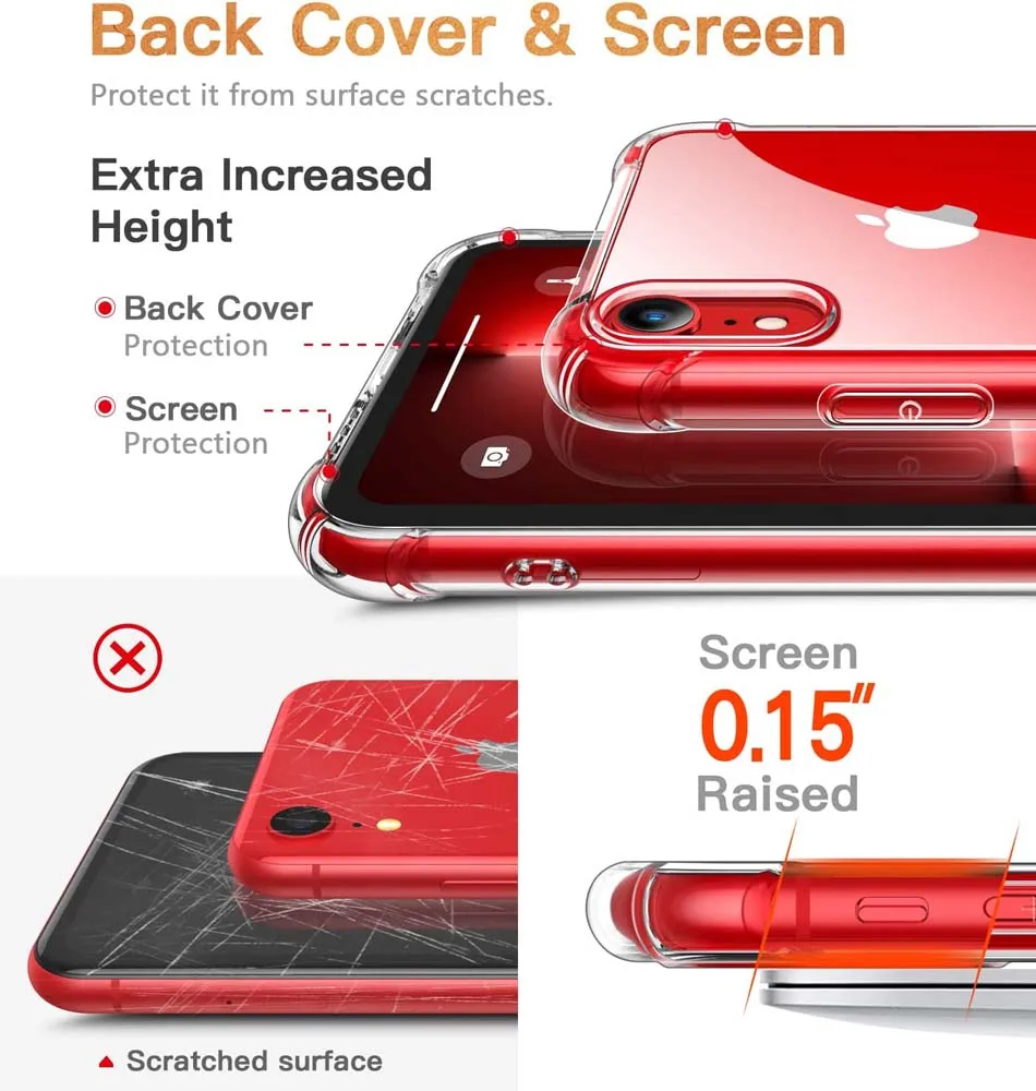 Противоударный Прозрачный Силиконовый Мягкий Чехол Для iPhone XR XS XS Max SE 2022 SE 2020 SE 2016 8 Plus 8 7 Plus 7 Прозрачный Чехол Изображение 5