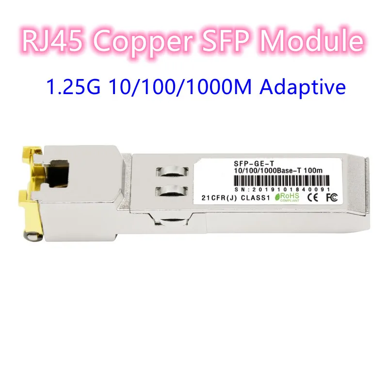 1.25G SFP Модуль RJ45 1000 Мбит/с SFP-RJ45 Медный SFP-Приемопередатчик, Совместимый с Cisco Mikrotik TP-Link Gigabit Ethernet Switch Изображение 0