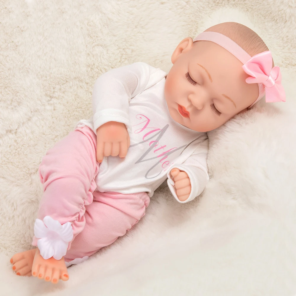12-дюймовая кукла-реборн, имитирующая куклу bebe, игрушки для маленькой девочки, подарки, сопровождающие живую спящую куклу Изображение 1