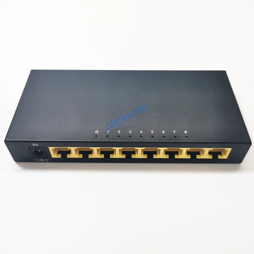 Промышленный коммутатор Ethernet с 8 портами, усиление сигнала 10/100 М, Сетевой коммутатор типа Network Lan Switch Ethernet Изображение 0