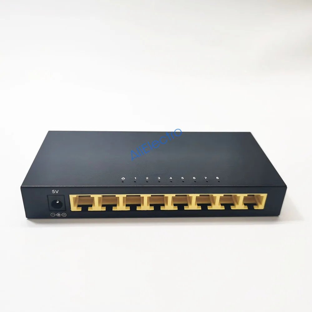 Промышленный коммутатор Ethernet с 8 портами, усиление сигнала 10/100 М, Сетевой коммутатор типа Network Lan Switch Ethernet Изображение 3