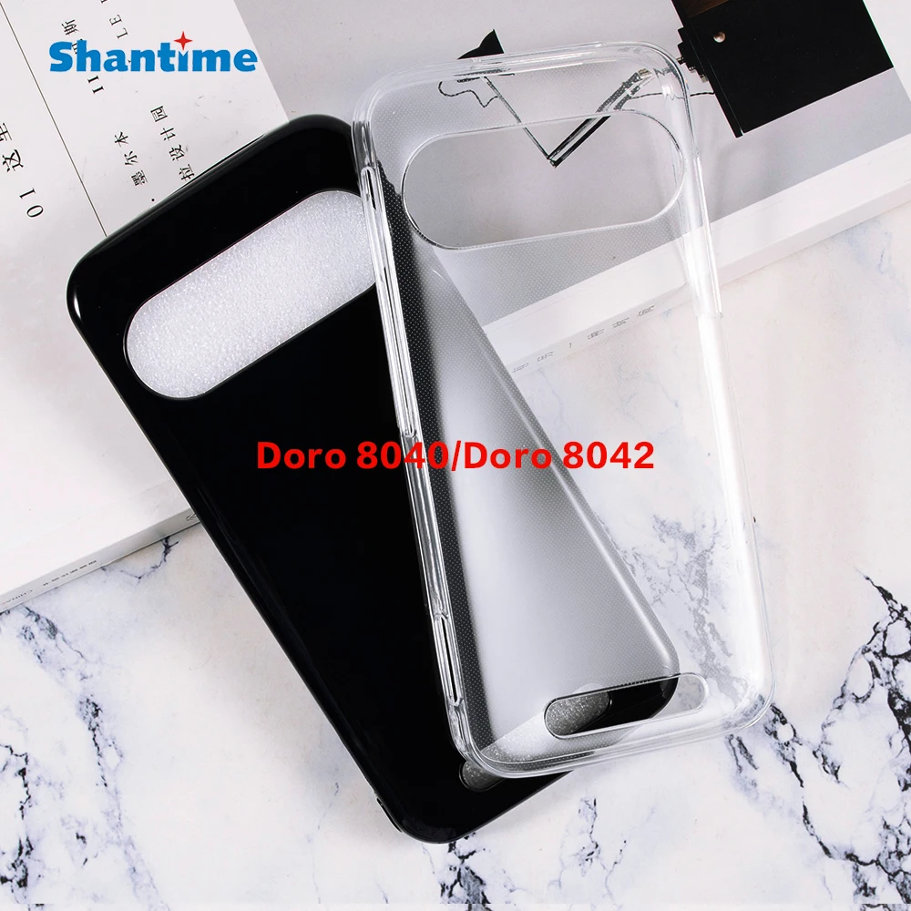 Для Doro 8040, гелевый пудинг, силиконовая защитная задняя крышка для телефона Для Doro 8042, мягкий чехол из ТПУ Изображение 0